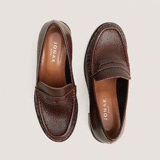 Heeled loafers brown