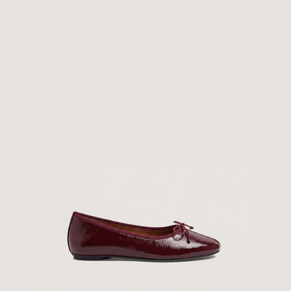 Lace-up ballet flats burgundy