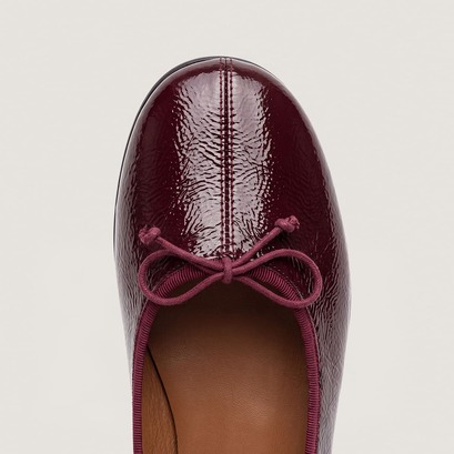 Lace-up ballet flats burgundy