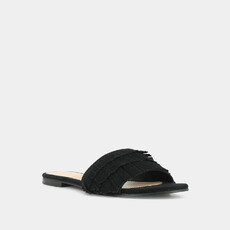 Mules en velours noir black