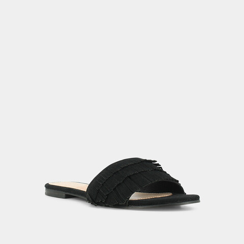 Mules en velours noir black