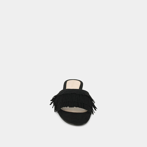 Mules en velours noir black