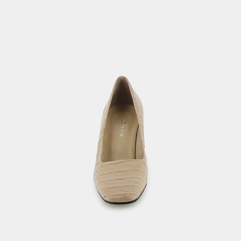 Escarpins &agrave; talons inclin&eacute;s beige