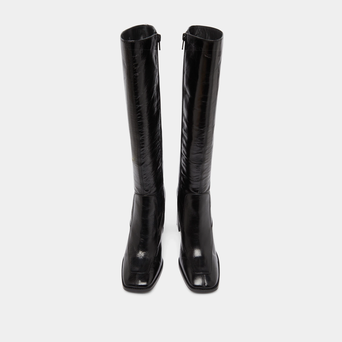 High boots in black leather calf size S | VAUBANE