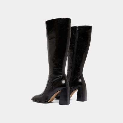 High boots in black leather | vaubane