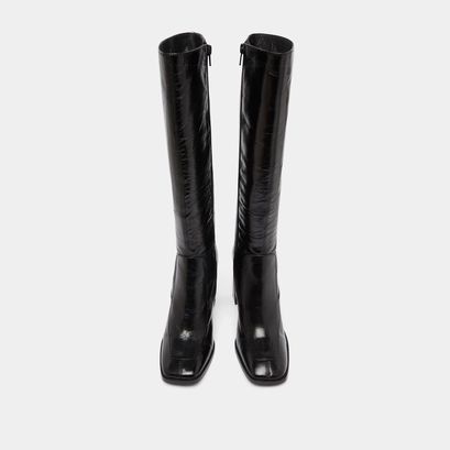 High boots in black leather | vaubane