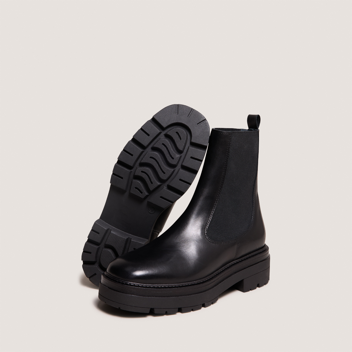 Boots &agrave; plateformes black
