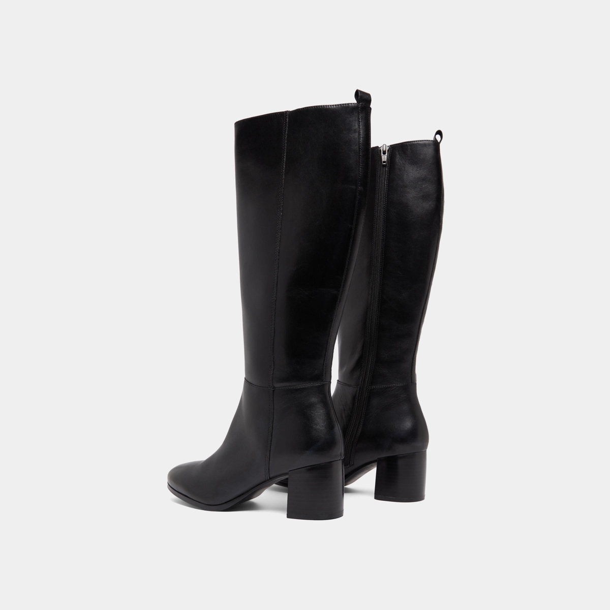 Bottes hautes &agrave; talons in black leather | ARMINA