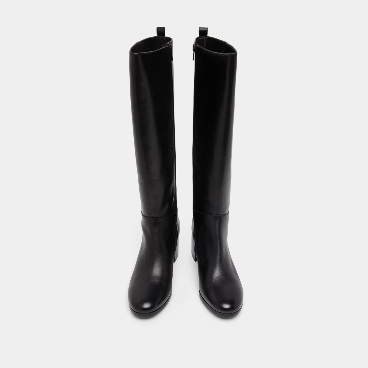Bottes hautes &agrave; talons in black leather | ARMINA