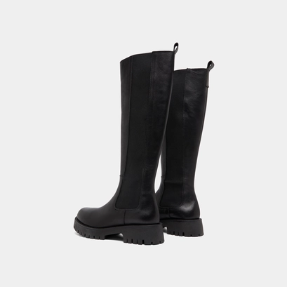 Bottes &agrave; plateformes in black leather | rebel