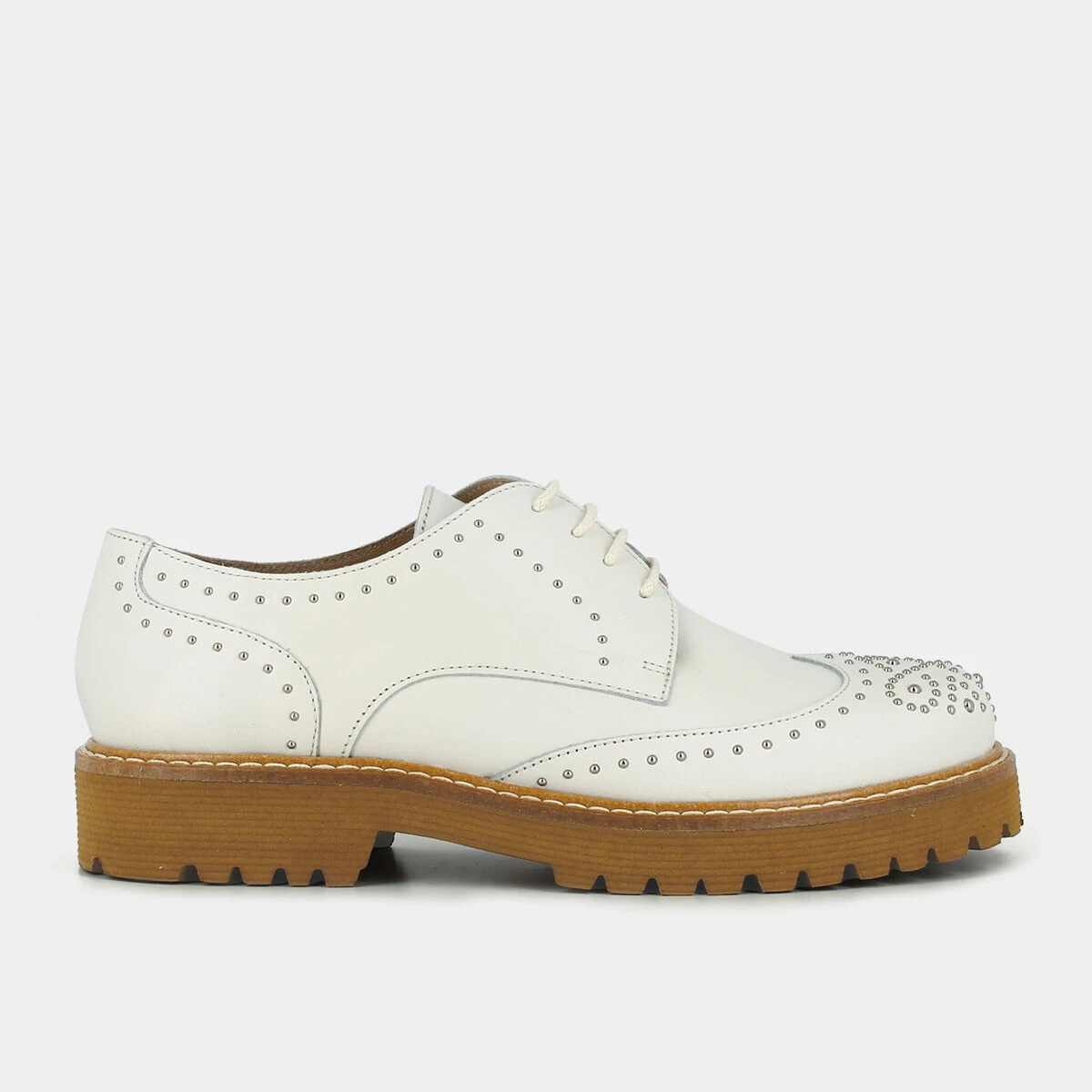Derbies &agrave; clous with ornate toe | ABIBO