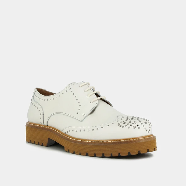 Derbies &agrave; clous with ornate toe | ABIBO
