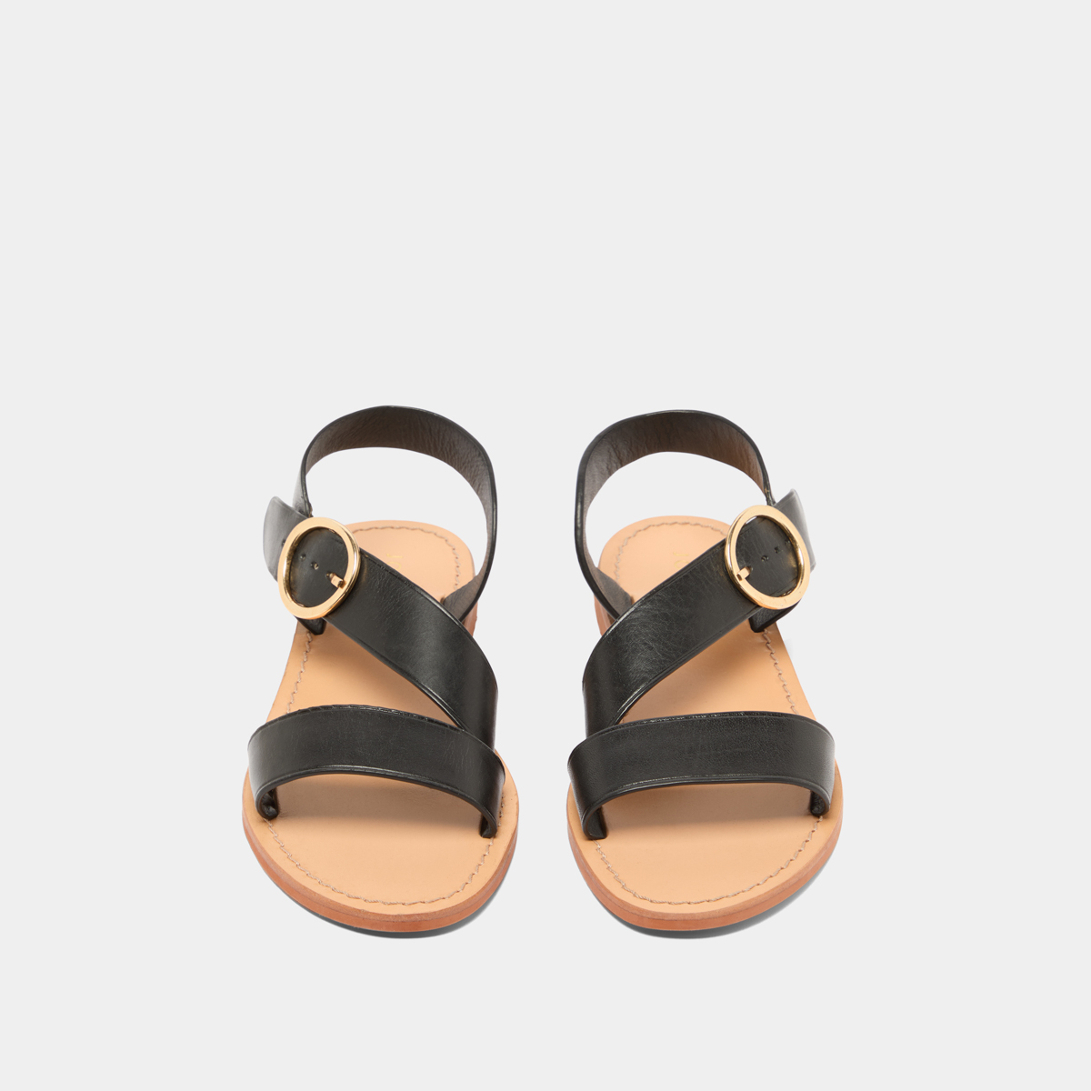Sandales asym&eacute;triques black