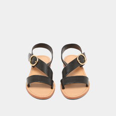 Sandales asym&eacute;triques black