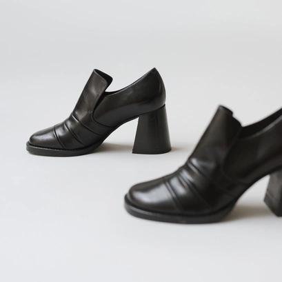 Mocassins à talons black