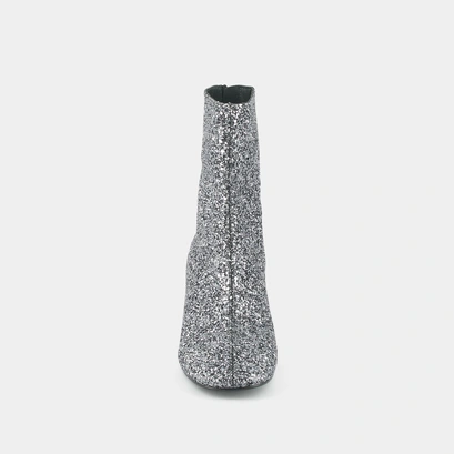 Bottines &agrave; talons in anthracite glitter | benonie