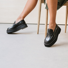 Mocassins &agrave; plateformes black