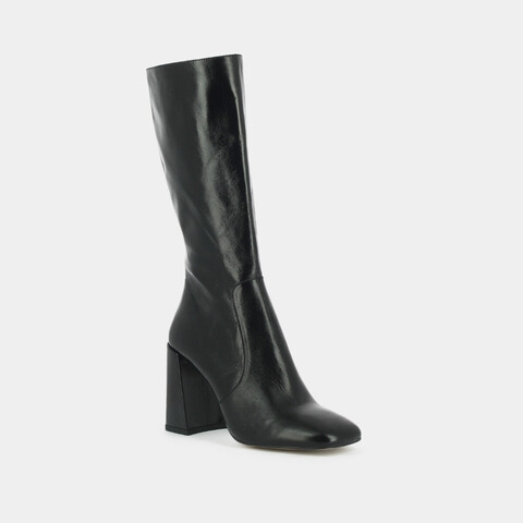 Bottes &agrave; talons et bouts carr&eacute;s black