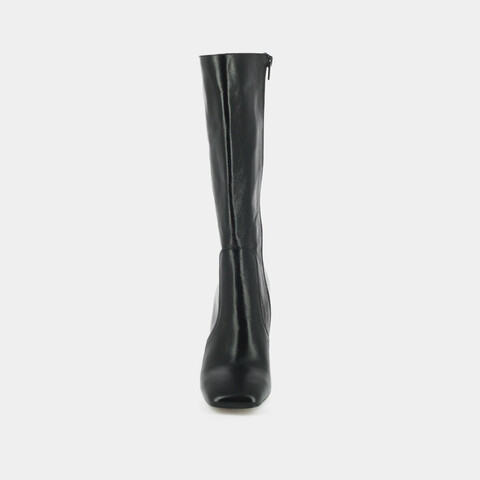 Bottes &agrave; talons et bouts carr&eacute;s black