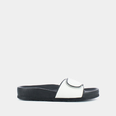 Mules &agrave; fermetures white