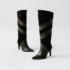 Bottes hautes &agrave; bouts pointus black