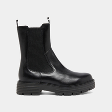 Bottines &agrave; semelles crant&eacute;es black
