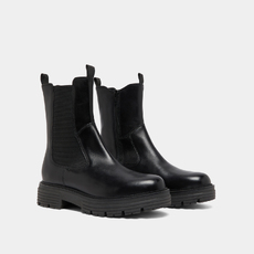 Bottines &agrave; semelles crant&eacute;es black