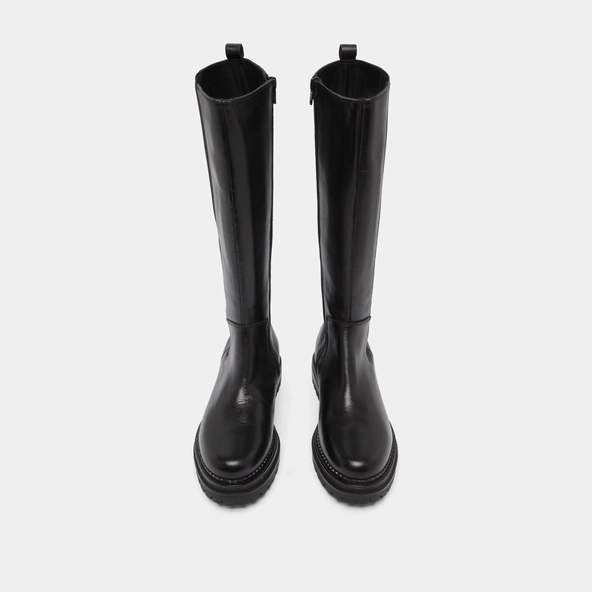 Bottes à bouts ronds et semelles crantée... in black leather | ADAL