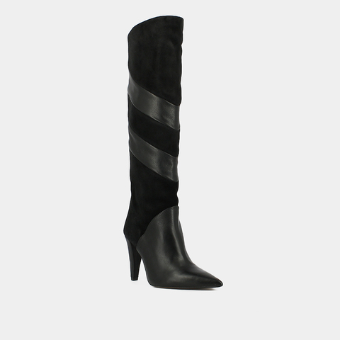 Bottes hautes &agrave; bouts pointus black