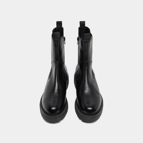 Bottines &agrave; semelles crant&eacute;es black