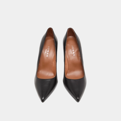 High heel pumps in black leather | DABATE