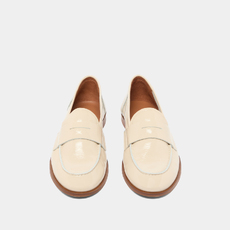 Mocassins &agrave; bouts ronds ecru