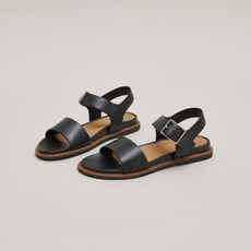 Sandales &agrave; brides et bouts ouverts black