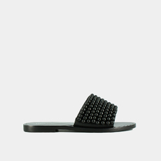 Mules &agrave; perles black