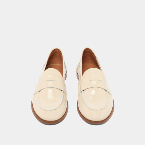 Mocassins &agrave; bouts ronds ecru