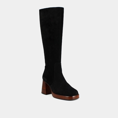 Bottes &agrave; plateformes in black suede | betina