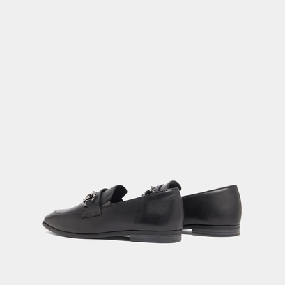 Mocassins &agrave; mors et bouts carr&eacute;s in black leather | amelle