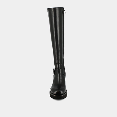 Bottes &agrave; semelles &eacute;paisses et boucles la... in black leather | rodez
