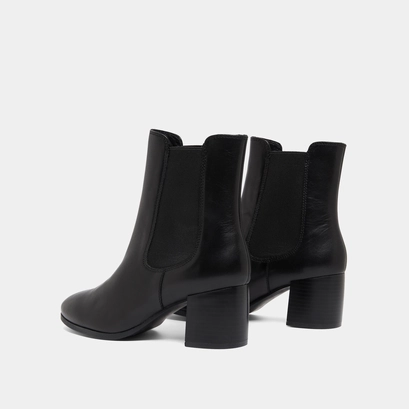 Bottines &agrave; talons et &eacute;lastiques in black leather | alderic