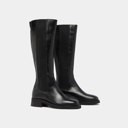 Bottes hautes in black leather | peggie