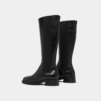Bottes hautes in black leather | peggie