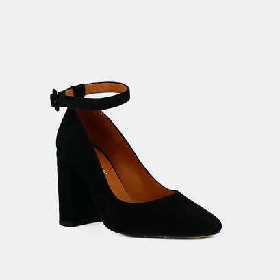 High-heeled slippers in black velvet | VARS