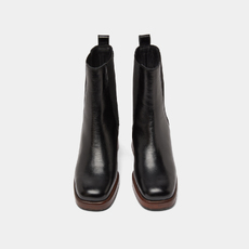 Bottines &agrave; bouts carr&eacute;s et &eacute;lastiques black
