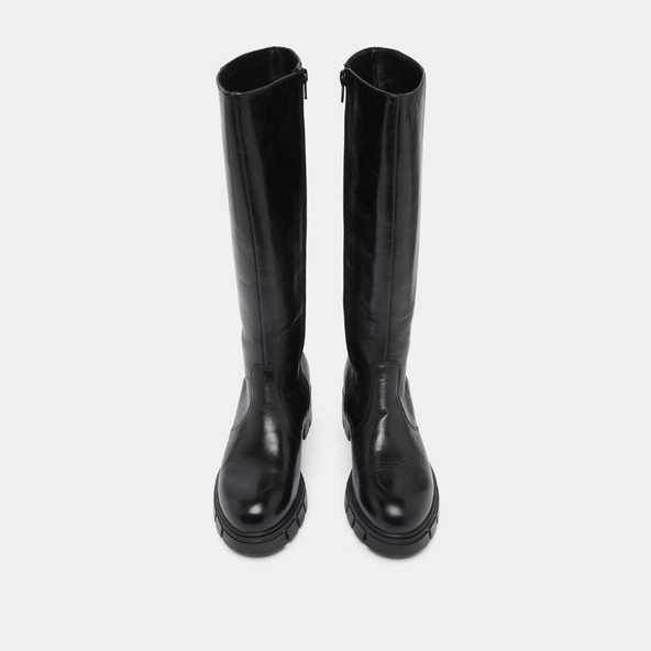 Bottes à semelles crantées in black leather | ANTONIN