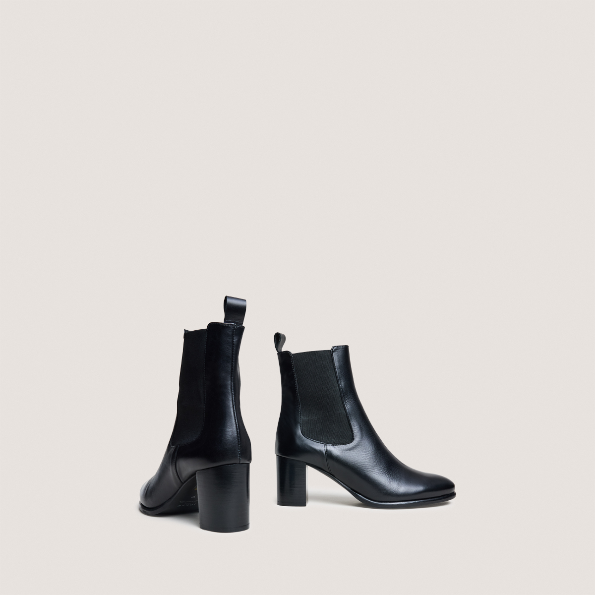 Bottines &agrave; talons et &eacute;lastiques black