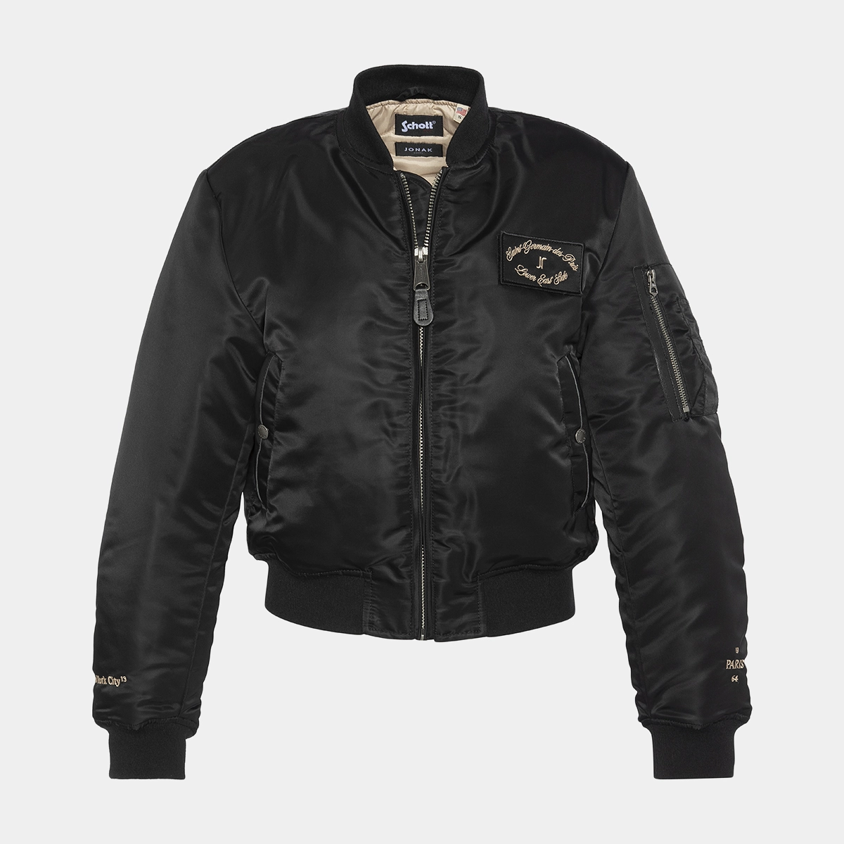 The Jonak Bomber - Jonak x Schott in black nylon | THE
