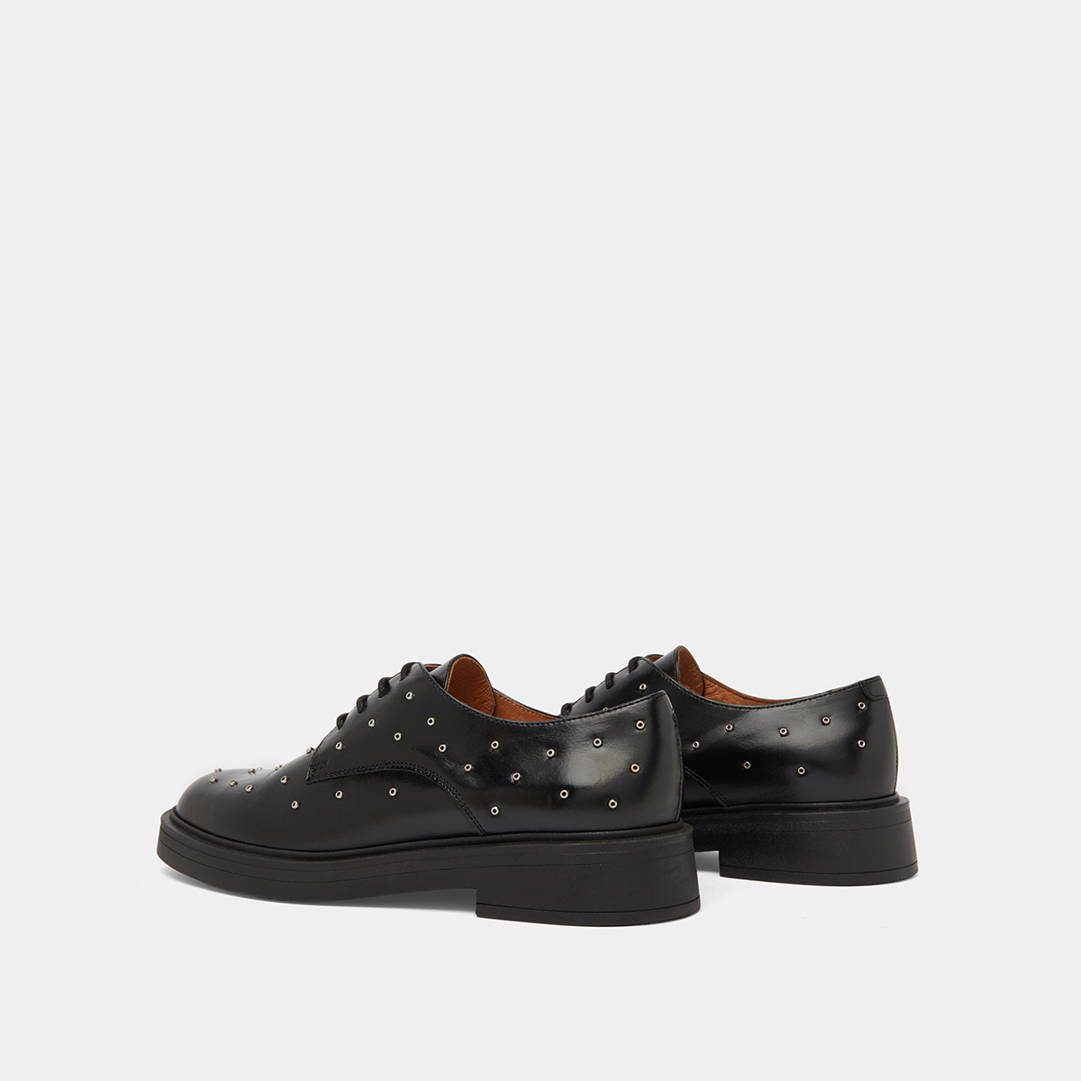 Derbies &agrave; d&eacute;tails argent&eacute;s black