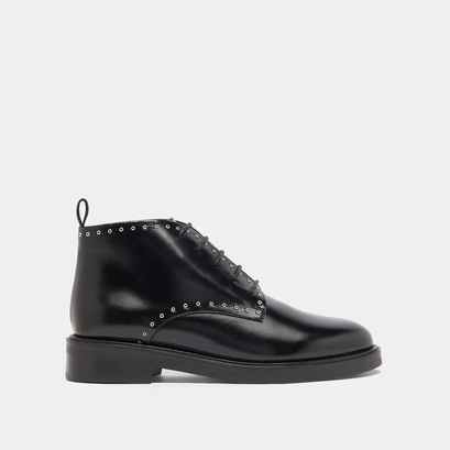 Derbies hautes in black leather | dutronc