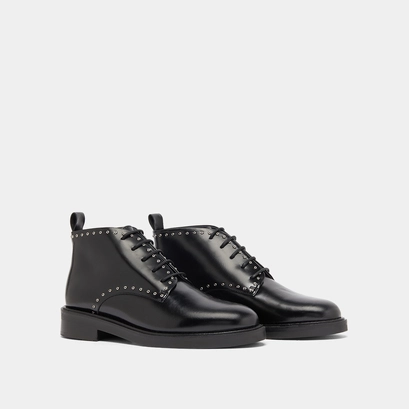 Derbies hautes in black leather | dutronc