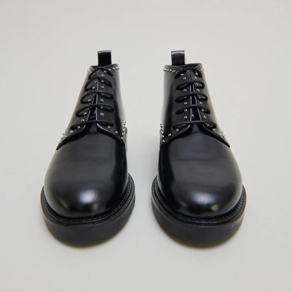 Derbies hautes in black leather | dutronc